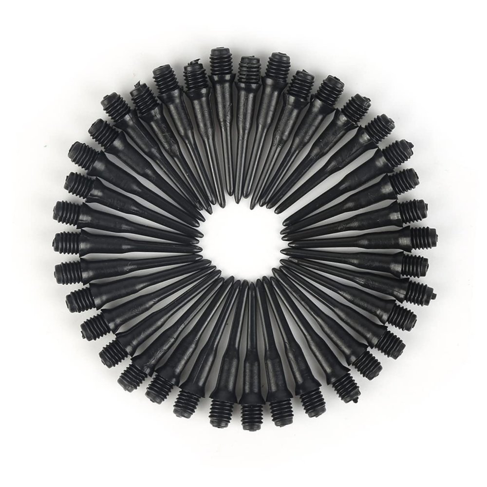Anneome 100pcs Dart Soft Rubber Head Tips Black Tip Soft Dart Electronic Accessories