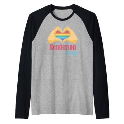 Retro Henderson Nevada Raglan Baseball Tee