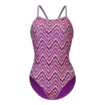 Dolfin Uglies Women's One Piece Swimsuit - Athletic V-Back Training Swimsuit (Pink, 26)
