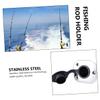 Anneome 2pcs Stainless Steel Fishing Rod Holder for Boats Flush Mount Design Lightweight and Portable Yacht Accessories Rod Base Holders for Anglers view 3