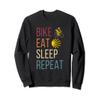 Bike Eat Sleep Repeat Yellow Scallop Shell Cyclist Sweatshirt view 1