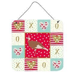6 x 6 in. Jersey Buff Turkey Hen Love Wall or Door Hanging Prints