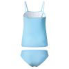 XUNRYAN 2025 Two Piece Bandeau Tankini Swimsuits for Women 2025 Loose Blouson Swim Wrap Tube Top w Bikini Bottom Tummy Control view 4