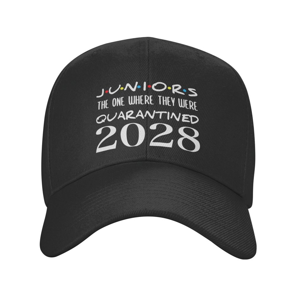 Piguncle Class of 2028 Graduation Juniors Quarantine Classic Duckbill Caps for Stylish Sun Protection Black
