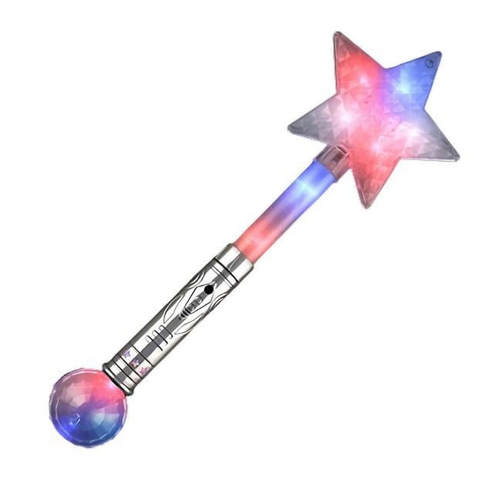 Blinkee 141031-RWB Light Up Super Star Jumbo Wand Multicoloured