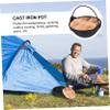 Zerodeko 1set Camping Cookware Iron Japanese Sukiyaki Pot Lid Portable Outdoor Hanging Cooking Pot for Hiking Backpacking Picnics and Family Gatherings view 2