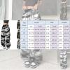 HBDHEJL Camo Cargo Pants Women Wide Leg Parachute Pants High Waisted Casual Baggy Wide Leg Jogger 3X-Large view 4