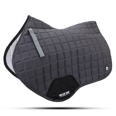 GLP Close Contact Jumping Saddle Cloth Numnah Saddle Pads (Grey, Cob/Pony)