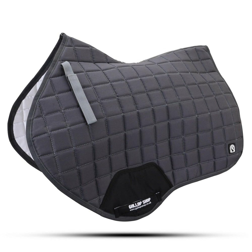 GLP Close Contact Jumping Saddle Cloth Numnah Saddle Pads (Grey, Cob/Pony)