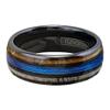 Black Tungsten Ring Fishing Line-Wood & Deer Antler Band 8mm Size 10 Fast Free Supply view 1