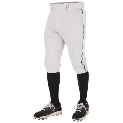 Champro Triple Crown 2.0 Baseball Knickers with Braid, Youth X-Large, White, Black