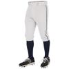 Champro Triple Crown 2.0 Baseball Knickers with Braid, Youth Large, White, Navy view 1