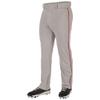 Champro Triple Crown 2.0 Open Bottom Baseball Pants with Braid, Youth X-Small, Grey, Scarlet view 1