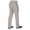 Champro Triple Crown 2.0 Open Bottom Baseball Pants with Braid, Youth Medium, Grey, Royal view 2
