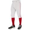 Champro Triple Crown 2.0 Baseball Knickers with Braid, Youth Small, White, Scarlet view 1