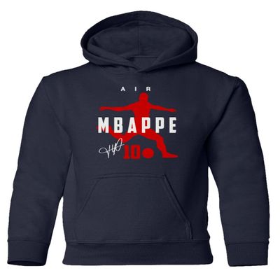 LES TRICOT France Football Air Mbappe 2022 World Soccer Fans Youth Hooded Sweatshirt (Navy, Youth Small)