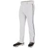 Champro Triple Crown 2.0 Open Bottom Baseball Pants with Braid, Youth X-Small, White, Navy view 1