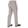 Champro Triple Crown 2.0 Open Bottom Baseball Pants with Braid, Youth Small, Grey, Scarlet view 2