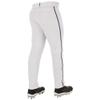 Champro Triple Crown 2.0 Tapered Bottom Baseball Pants with Braid, Youth Large, White, Navy view 2