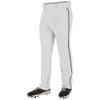 Champro Triple Crown 2.0 Open Bottom Baseball Pants with Braid, Youth Large, White, Black view 1