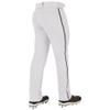 Champro Triple Crown 2.0 Open Bottom Baseball Pants with Braid, Youth Large, White, Black view 2