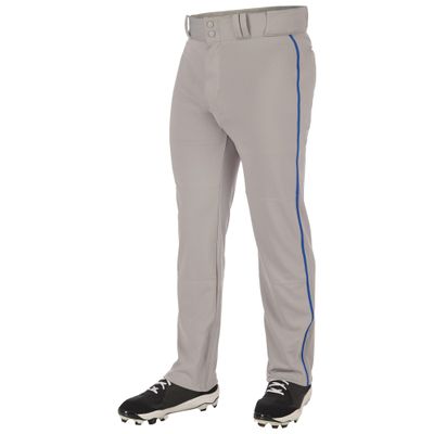 Champro Triple Crown 2.0 Open Bottom Baseball Pants with Braid, Youth X-Large, Grey, Royal