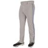 Champro Triple Crown 2.0 Open Bottom Baseball Pants with Braid, Youth X-Large, Grey, Royal view 1