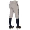 Champro Triple Crown 2.0 Baseball Knickers with Braid, Youth X-Small, Grey, Navy view 3