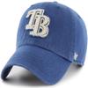 47 MLB Perfect Game Clean Up Adjustable Hat Cap, Adult One Size - Tampa Bay Rays Blue view 1
