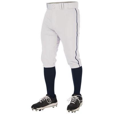 Champro Triple Crown 2.0 Baseball Knickers with Braid, Youth Small, White, Navy