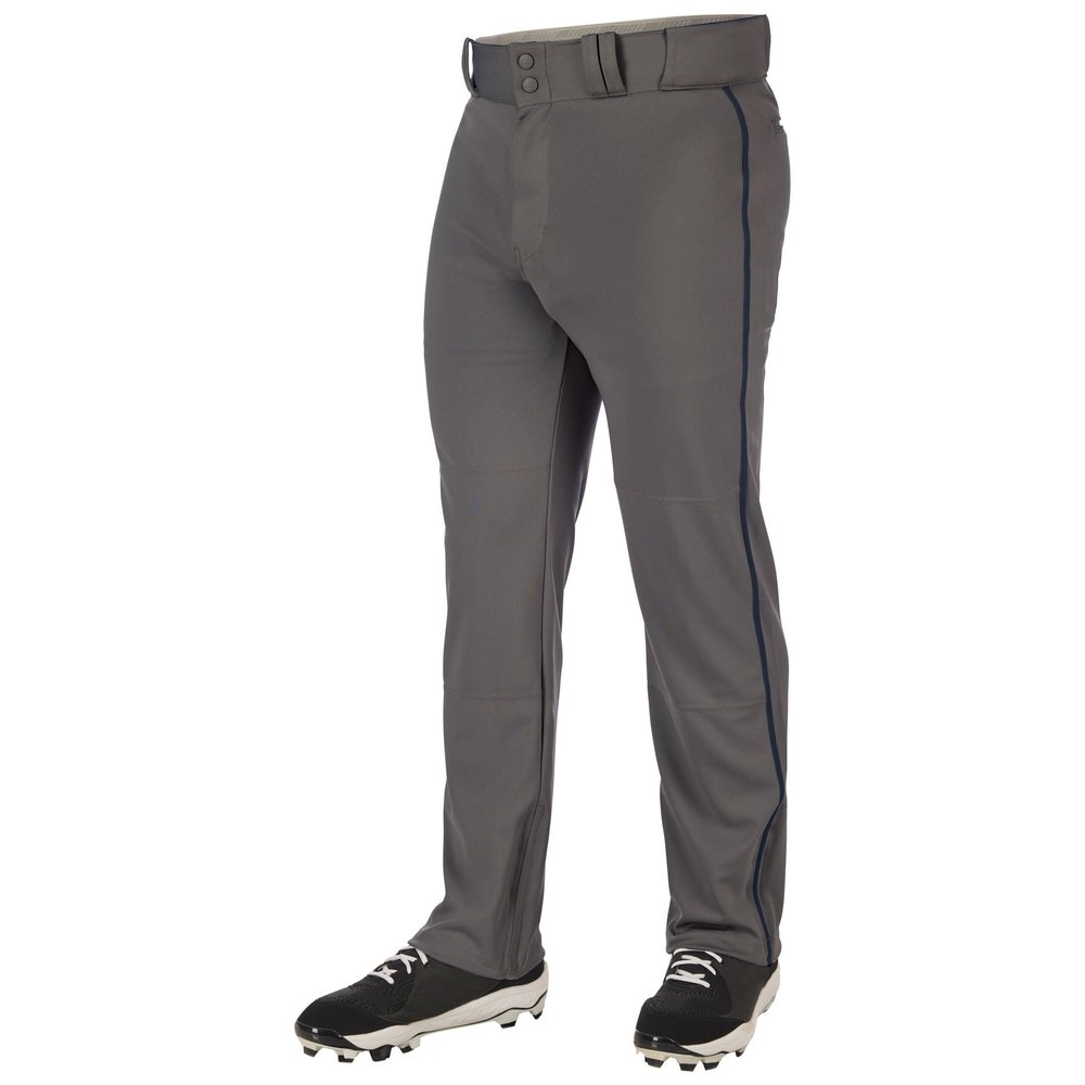 Champro Triple Crown 2.0 Open Bottom Baseball Pants with Braid, Youth X-Small, Graphite, Navy