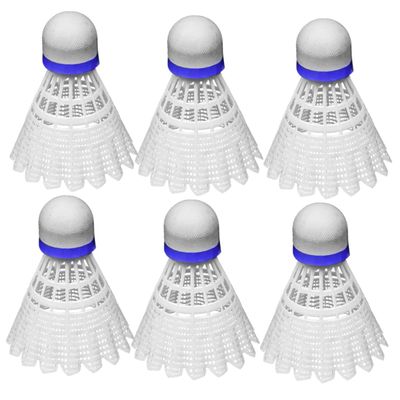 Milisten 6pcs Plastic Shuttlecock Badminton Training Equipment Light Weight Nylon Balls for Boys and Girls Sports Shuttlecocks Badminton Game Ball Head Sturdy Structure