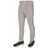Champro Triple Crown 2.0 Tapered Bottom Baseball Pants with Braid, Youth Medium, Grey, Black view 4