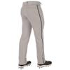 Champro Triple Crown 2.0 Open Bottom Baseball Pants with Braid, Youth Medium, Grey, Black view 2