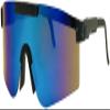Calabria 7751RV Shield Cycling Sunglasses Black Purple Blue Mirror Mens Womens Sports Wraparound Shades Sun UV400 view 1