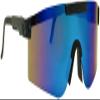 Calabria 7751RV Shield Cycling Sunglasses Black Purple Blue Mirror Mens Womens Sports Wraparound Shades Sun UV400 view 3
