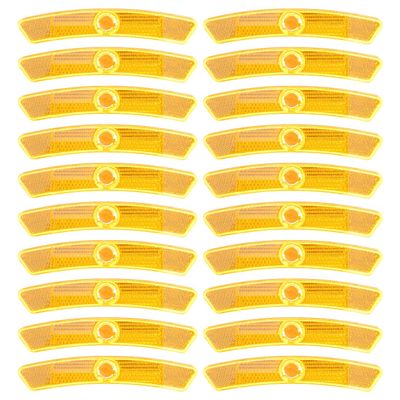 Outanaya Professional Bike Reflectors with Screw Design 20 Pcs Replaceable Reflective Discs for Cycling Safety Portable Wheel Reflectors Warning Reflective Signs