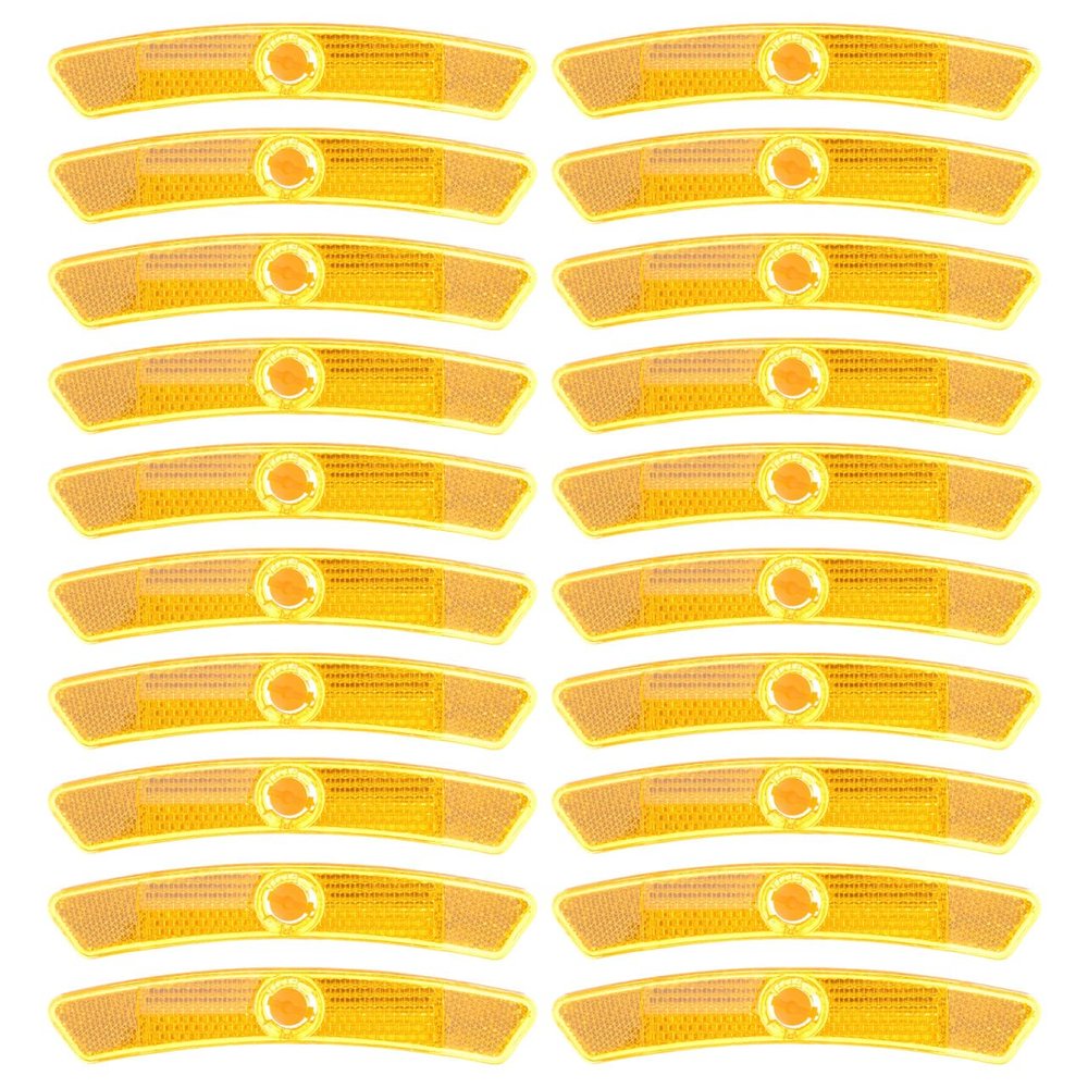 Outanaya Professional Bike Reflectors with Screw Design 20 Pcs Replaceable Reflective Discs for Cycling Safety Portable Wheel Reflectors Warning Reflective Signs