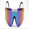 Calabria 7751RV Shield Cycling Sunglasses White Black Purple Red Mirror Men Women Sports Wrap Around Shades UV400 view 2