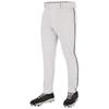 Champro Triple Crown 2.0 Tapered Bottom Baseball Pants with Braid, Youth Small, White, Navy view 1
