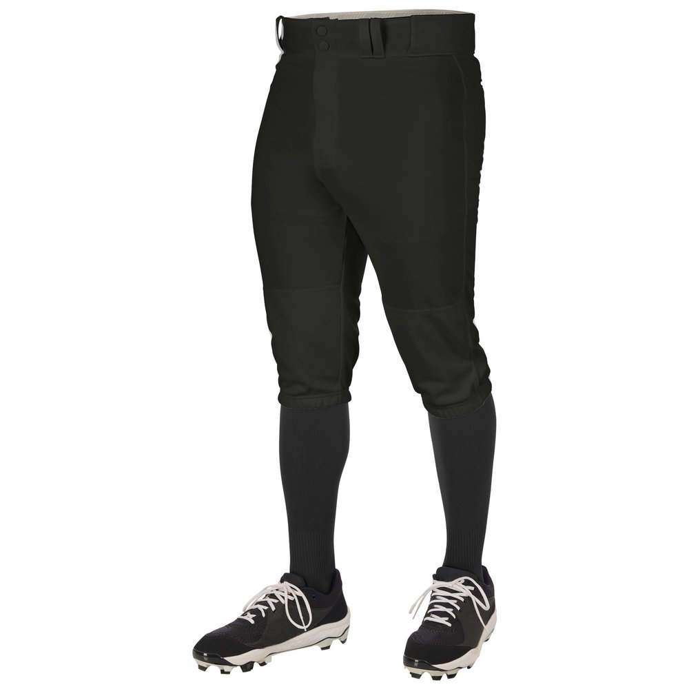 CHAMPRO Triple Crown 2.0 Baseball Knickers, Youth Small, Black