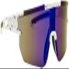 Calabria 7752RV Shield Cycling Sunglasses White Black Blue Mirror Men Women Sport Wraparound Shades UV400 Fishing view 4