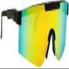Calabria 7751RV Shield Cycling Sunglasses Black Red Green Mirror Men Women Sports Wraparound Shades UV400 Fishing view 3