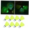 Gogogmee 8pcs Led Nylon Badminton Shuttlecocks Glowing Night Shuttlecocks for School Sports and Sturdy for Amateurs and Family Play Random Light Colors view 2