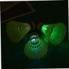 Gogogmee 8pcs Led Nylon Badminton Shuttlecocks Glowing Night Shuttlecocks for School Sports and Sturdy for Amateurs and Family Play Random Light Colors view 3