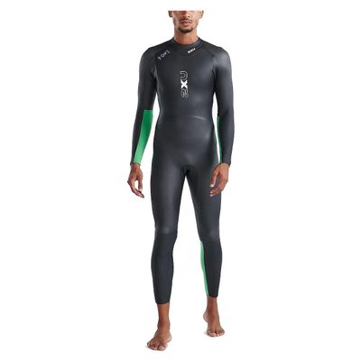 2XU Men's Propel Openwater Wetsuit (Black/Green, X-Large, 2XU)