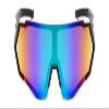 Calabria 7753RV Shield Cycling Sunglasses Black Purple Red Mirror Men Women Sport Wraparound Shades UV400 Fishing view 3