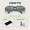 ARNETTE Catfish AN4302 28176G 62MM Green Gradient Metal Silver/Light Grey Mirror Silver 80 Sunglasses for Men for Women +BUNDLE with ACCESSORY EYEWEAR KIT view 4