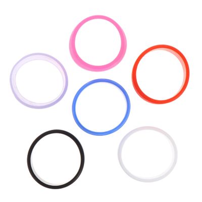 Gogogmee 6pcs Silicone Racket Overgrip Protector Slip Sweatband for Tennis Badminton and Squash Moisture Absorbing Hand Grip Bands Mix
