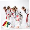 KOMBIUDA 6pcs Karate Belts Cotton Taekwondo Belts Martial Arts Boys and Girls Black for Men Easy Clean view 4